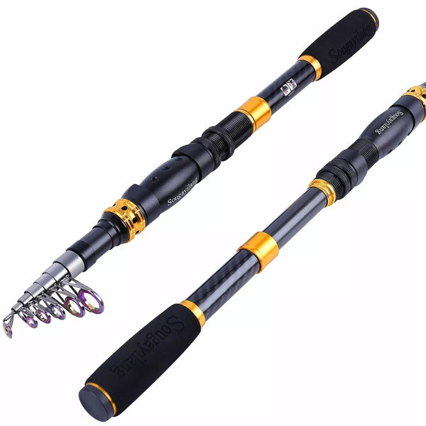 Sougayilang Telescopic Fishing Rod - 24 Ton Carbon Fiber