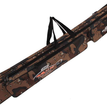 Sougayilang Portable Waterproof Double-Layer Camo Fishing Rod Bag Carrier Storage Case