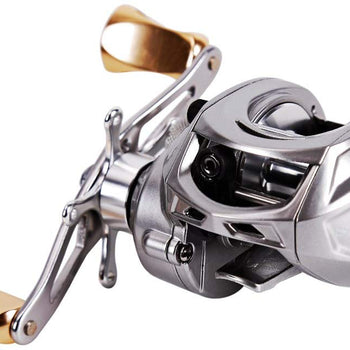 Sougayilang Baitcasting Reel, 7.0:1 Gear Ratio Super Smooth Power, 9 + 1 Shielded Ball Bearings Anti-Corrosion Baitcaster Reel Silver Fishing Reel