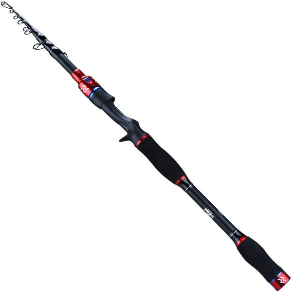 Sougayilang Telescopic Fishing Pole Baitcasting Rod Portable
