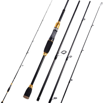 Sougayilang Spin-Casting Fishing Rods, Moderate Light, 24-Ton Carbon Fiber, Portable Travel Fishing Poles for Freshwater Saltwater