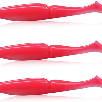 Sougayilang Soft Plastic Fishing Lures,Double-Sided Color Baits for Bass,Salt Water/Freshwater 3pcs.