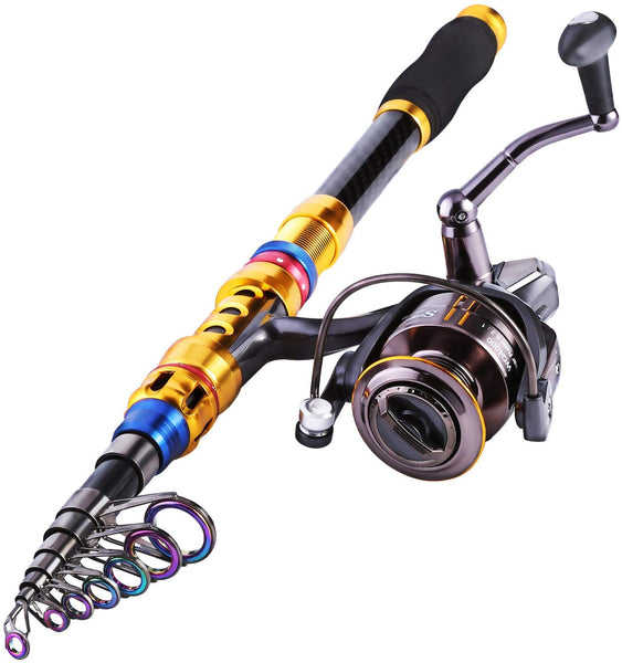 Sougayilang Portable Telescopic Fishing Rod and Reel Combos