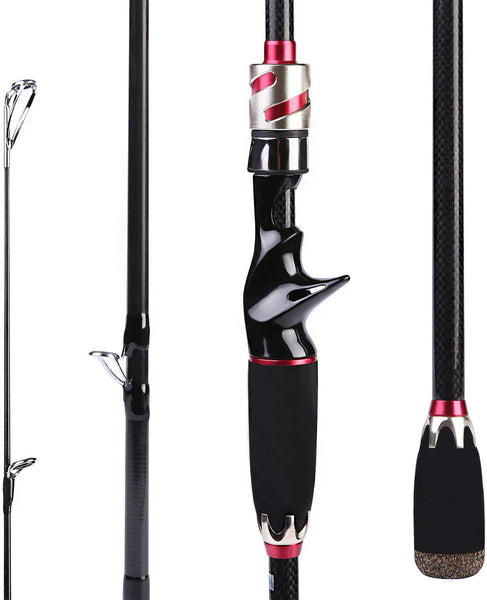 Pro Fishing Rod and Reel Combos,24-Ton Carbon Fiber Fishing Poles with  Baitcast 