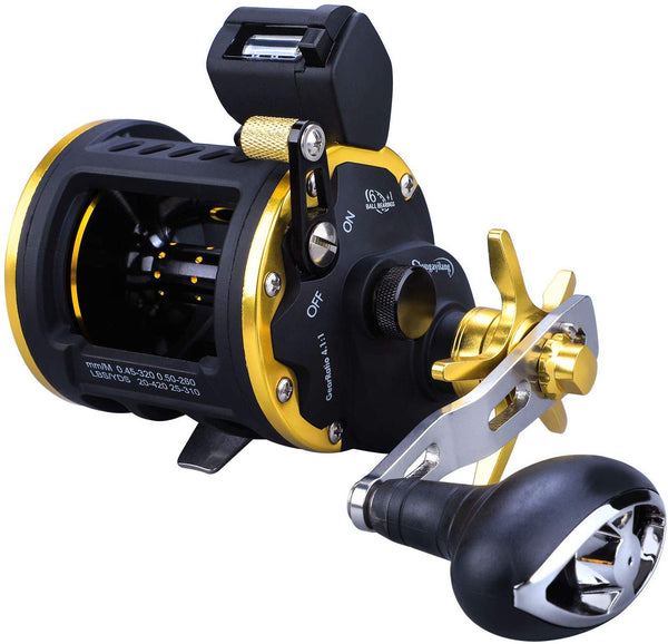 Sougayilang Line Counter Fishing Reel Conventional Level Wind