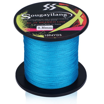 Sougayilang 300M 500M 1000M Strong PE Fishing Line 4 Strands Braided Fishing Line Multifilament Durable Fishing Line Pesca