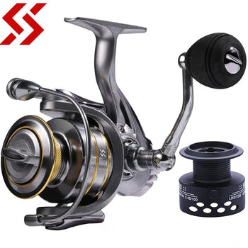 Sougayilang High Quality 13+1BB Spinning Reel Free Spool Fishing Reel 5.1:1 5.5:1 Gear Ratio Spinning Reel Carp Fishing Reel