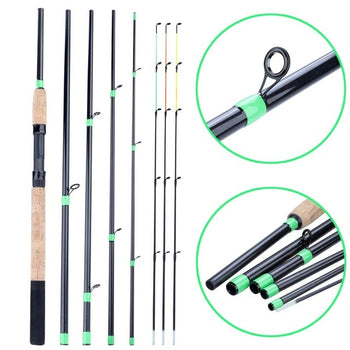 Sougayilang 3m Feeder Rod L M H Power Fishing Rod Ultralight Weight 6 Section Carbon Spinning Travel Rod Fishing Tackle De Pesca