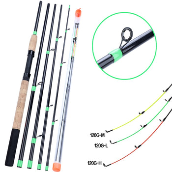 Sougayilang 3m Feeder L M H Power Telescopic Spinning Fishing Rod/6 Section Carbon Fiber Portable Travel Rod Carp Fishing Tackle