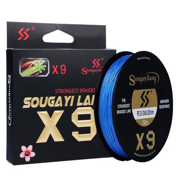 Sougayilang New X9 150M 350M 550M PE Fishing Line 9 Strand Reverse Spiral Tech Multifilament Strong Carp Fishing Line 17-97LB