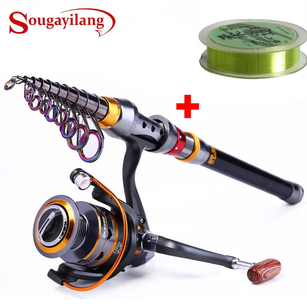 Sougayilang 1.8-3.6m Telescopic Fishing Rod and 11BB Fishing Reel Whee -  Sougayilang