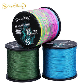 Sougayilang New 9 Strands Strong PE Fishing Line 300M 500M 1000M  Strong Abrasion Resistance  Multifilament Fishing Line Pesca