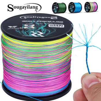 Sougayilang New 9 Strands PE Fishing Line Raid Fishing Line 300M 500M 1000M Multifilament Fishing Wire Carp Fishing Line Tool