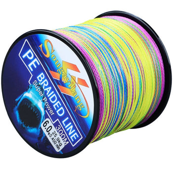 Sougayilang 4 Strands Braided Fishing Line 0.6-8.0# 300M PE Fishing Line 6.3-32.8kg Multifilament Fishing Line Smooth Pesca