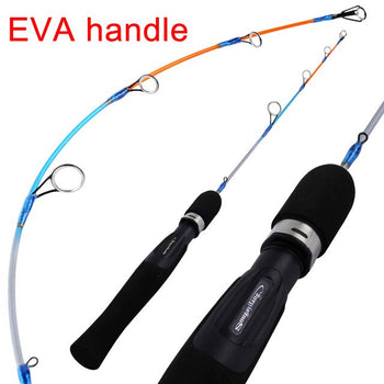 Sougayilang Outdoor Winter Shrimp Ice Fishing Rods Ultralight Portable Winter Fishing Rod EVA /wooden Handle Spinning Hard Rod