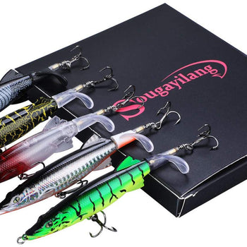 Fishing Lures with Floating Rotating Tail