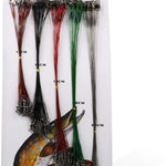 Sougayilang 100pcs Fishing Leader Rigging Trace Lure Snaps Swivel Steel Wire Spinner Tackle Lines Rig