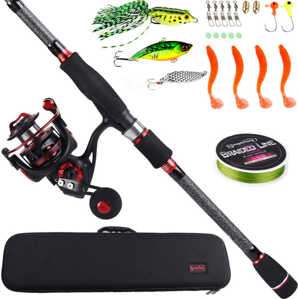 Sougayilang Telescopic Fishing Rod and Reel Combos with