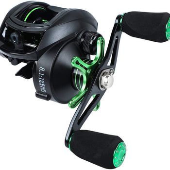 Sougayilang Baitcasting Reel,8.1:1 Gear Ratio Super Smooth Power, 12 + 1 Shielded Ball Bearings Anti-Corrosion Fishing Reel