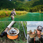  LIOOBO Fly Fishing Reel Large Arbor Fly Reel One-Way Bearing  Metal Fishing Reel Rod Fishing Accessories Reuseable Aluminum Fishing Reel  Repeated Use Nautilus Reels Front Wheel Full Metal : Sports