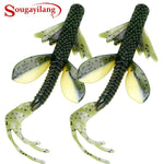 Sougayilang 2Pc Swimbait Worm  Fishing Lure 10g 125mm Soft Fishing Lure Saltwater/Freshwater Fishing Wobblers Bait