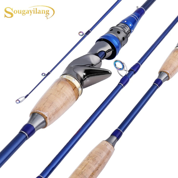 Sougayilang Fishing Rod 2.1m 2.4m Portable 4 Section Fishing Rod