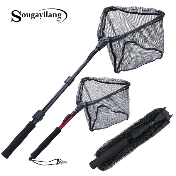 Sougayilang 70/95/120cm Retractable Fishing Net Telescoping