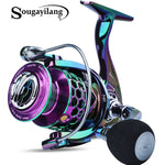 Sougayilang 2020 5.2:1 Spinning Reel Max Drag 8Kg 13+1BB Carp Fishing Reel 1000-4000 Aluminium Spool Spinning Saltwater Wheel