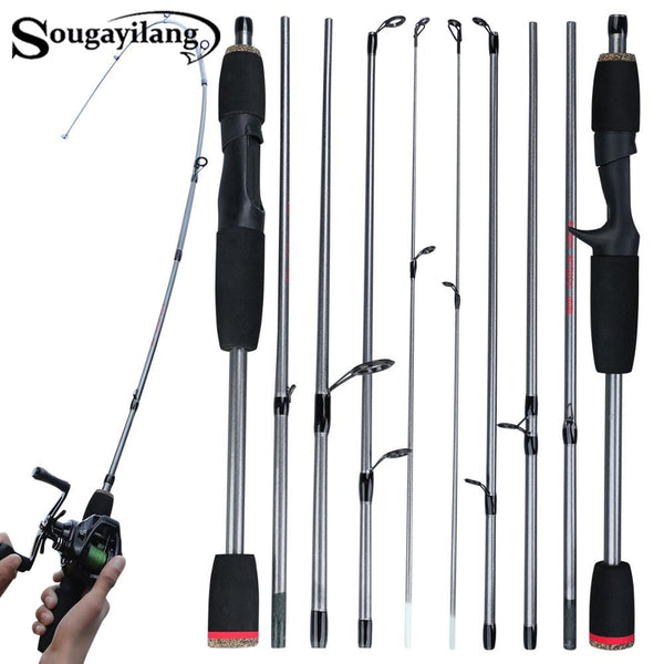 Sougayilang 1.7m 5 Section Portable Travel Fishing Rod Ultralight