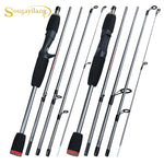 Sougayilang 1.7m/1.66m Portable 5 Section Travel Fishing Rod Ultralight Weight EVA Handle Spinning/Casting Fishing Pole Fishing